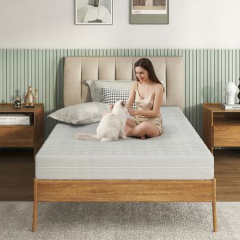 Colchón 140 X 200 Cm De Espuma Ergonómica, Funda 3d Transpirable Y Lavable