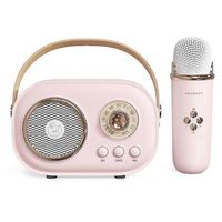 mini maquina de karaoke maquina de karaoke para ninos y adultos lindo karaoke con microfono bluetooth portatil rosa