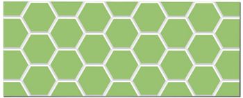 Frente de cocina azulejo hexagonal verde 40x200 cm