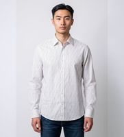 michael kors para hombre ct64005la8 camisa de manga larga pinstripe blanco xl casual algod243n reciclado
