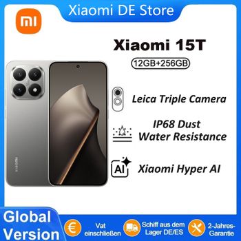 Versión Global Xiaomi 15t 12Gb 256Gb Teléfonos Móviles Cámara Triple Leica Asistente de Creatividad con Ecosistema de IA Pantalla Inmersiva de 6.83