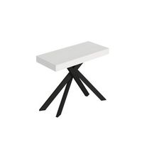 consola extensible 90x40196 cm saki premium small blanco fresno patas antracita