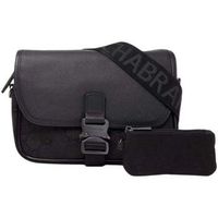 chabrand bolso bolso tipo satchel con solapa - icone lona negro para hombre