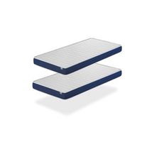 lote de 2 colchones ergo confort de espuma 90x200 cm  juvenil  altura 14 cm  acolchado suave  camas nido
