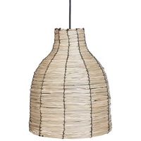 lampara colgante pantalla de hierba marina base de hierro estilo boho natural kelakas