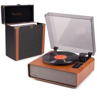 tocadiscos audizio laredo 160 w rms bluetooth con maleta para vinilos