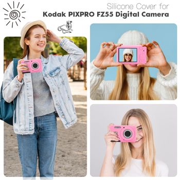 Funda Protectora de Silicona Suave para KODAK PIXPRO FZ55, Cubierta para Cuerpo de Cámara Digital, Resistente al Desgaste, para Viajes al Aire Libre