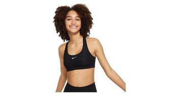 Sujetador deportivo nike swoosh negro ninas