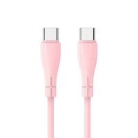 cool cable usb silicona universal tipo-c a tipo-c 1m rosa