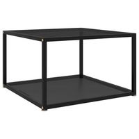 mesa de centro negra vidrio templado 60x60x35 cm vidaxl
