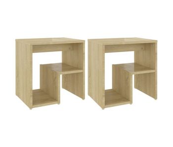 Vidaxl mesitas de noche 2 uds contrachapada roble sonoma 40x30x40 cm