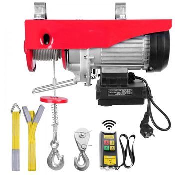 Cabrestante Eléctrico De 500-1000 Kg Con Cable De 12 M Y Control Remoto Tekmaquinas