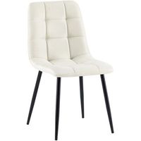 silla de comedor antibes de tela crema 55x45x84 cm clp