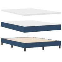cama box spring con colchon con colchon azul 140 x 200 cm