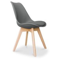 silla de comedor - estilo escandinavo - denisse  gris oscuro