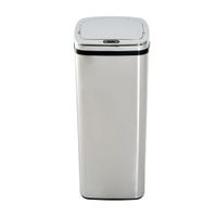 cubo de basura 33x25x84cm plata