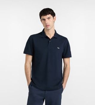 Harmont & Blaine para hombre. LRQ033020862 Polo Básico de Piqué Elástico marino (XL), Casual, Algodón, Manga corta