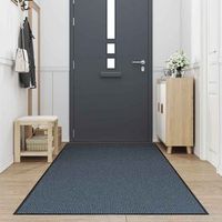 felpudo  alfombra de entrada azul 115x400 cm