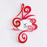 reloj de pared robin rojo 34x51cm en acero diseno minimalista y silencioso para casa y oficina fabricado en italia
