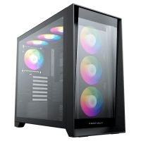 caja pc gaming keep out xc-911proxl cristal templado argb e-atxatxmicro-atxitx negra