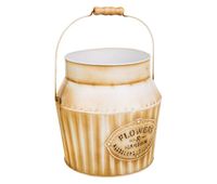 cubo de metal blanco 21xd18x21325 t18cm