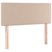cabecero cama mueble de dormitorio con led cuero sintetico capuchino 80 x 5 x 7888 cm marron m020000204