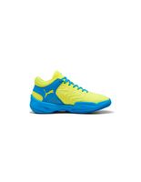 zapatillas de baloncesto puma court pro 2 jrelectro royal-lemon c nino