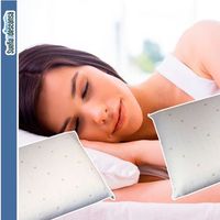 almohada de latex  100 de 135 cm perforada con doble funda