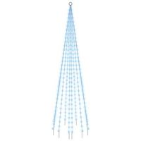 arbol de navidad en asta de bandera 310 led azul 300 cm vidaxl