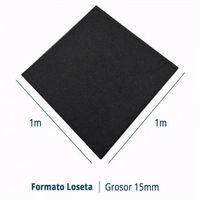 loseta de caucho negra 1x1mx15mm 24ud densidad premium resistente uso deportivo - pavimentos arquiservi