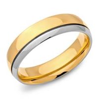 anillo chapado en oro de acero inoxidable de 6 mm de ancho
