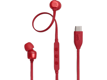 Auriculares de botón - JBL TUNE 310C USB-C, Intraurales, Rojo