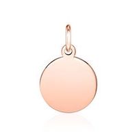 colgante circular grabado en oro rosa de 14 quilates