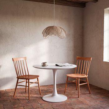 Lámpara de techo de ratán floral Ø49 cm