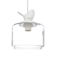 lampara colgante figura de pajaro blanco