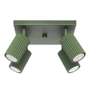 Plafón moto verde, 4 luces