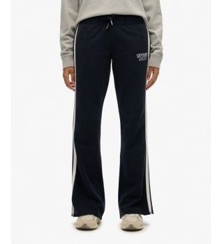 Superdry para mujer. W7011279A Pantalón Jogger Athletic Stripe Flare marino (M), Deportivo, Algodón