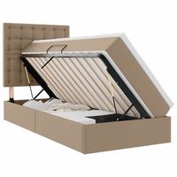 cama con almacenamiento y led capuchino 90 x 200 cm vidaxl