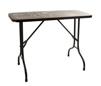 Mesa rectangular de metal negra 100x47x75