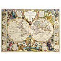 legendarte - cuadro lienzo impresion digital - mapa antiguo no 34 - decoracion pared cm 40x50