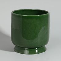 macetero de loza verde 23 cm