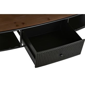 Mueble Tv Abeto Metal 150x39x58 Negro