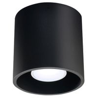lampara de techo negro aluminio alt 10 cm