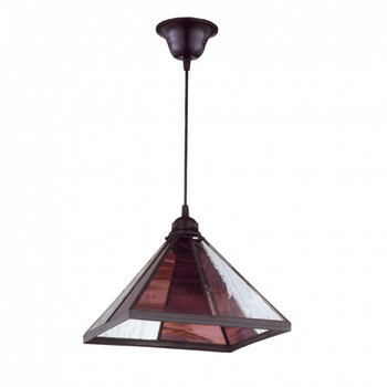 Colgante farol piramide violeta 1xe27 regx27