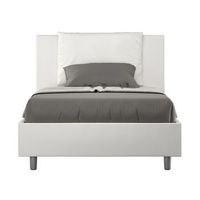 cama para adultos moderna con cojines acolchados de piel sintetica anja-color blanco-ropa de cama 120x190 cm
