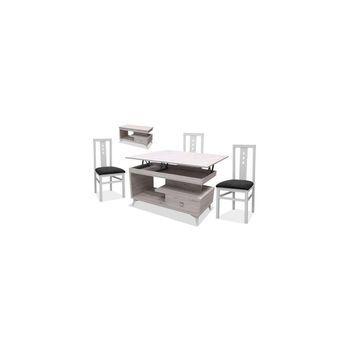 Mesa Centro Convertible En Comedor Diseño Moderno Funcional