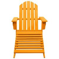 silla jardin  silla de exterior  sillon adirondack con otomana madera maciza abeto naranja