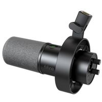 microfono dinamico fifine usbxlr con soporte de choque tecla tactil conector para auriculares y control de volumen para grabacion de pc o tarjeta de sonido-k688