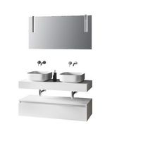 composicion bano lavabo doble astra 7 piezas blanco en mdf