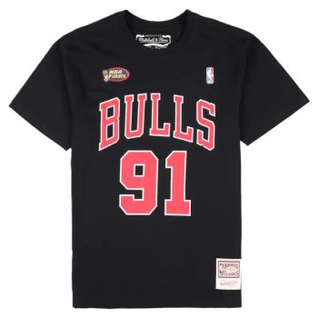 Camiseta Dennis Rodman Mitchell & Ness Chicago Bulls N&N negra